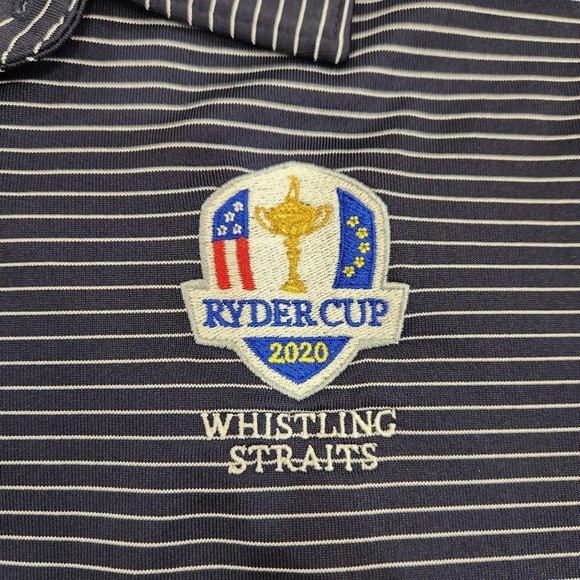 Cutter & Buck Polo Shirt Mens Large Blue 2020 Ryder Cup Whistling Straits Golf - Picture 4 of 10